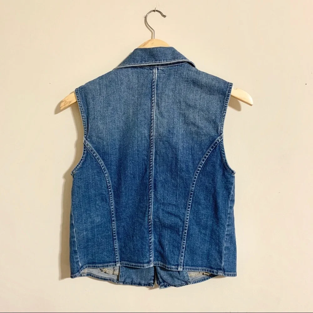 PAIGE Denim Embellished Vest vintage - Picture 5 of 8